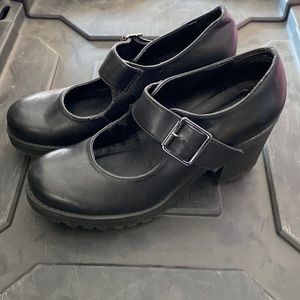 Mix No 6 Black Chunky Heels With Straps